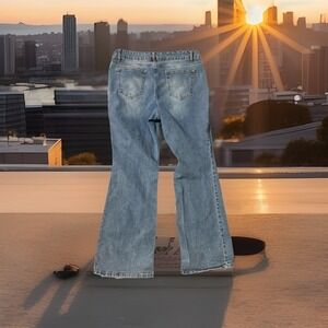 89th &‎ Madison Bootcut Jeans Womens 14 Blue Pockets Stretch Denim Cotton